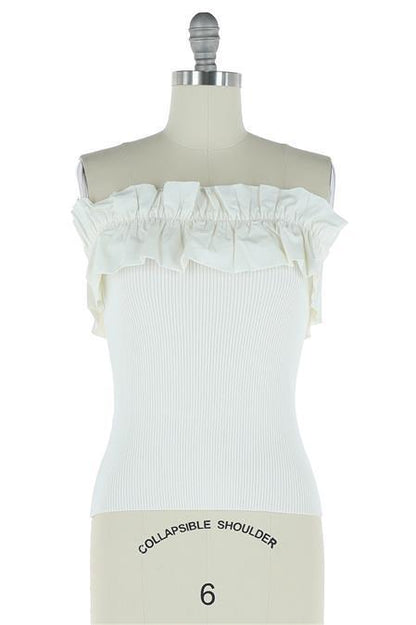 Strapless Ruffle Top - Heart On A Hanger