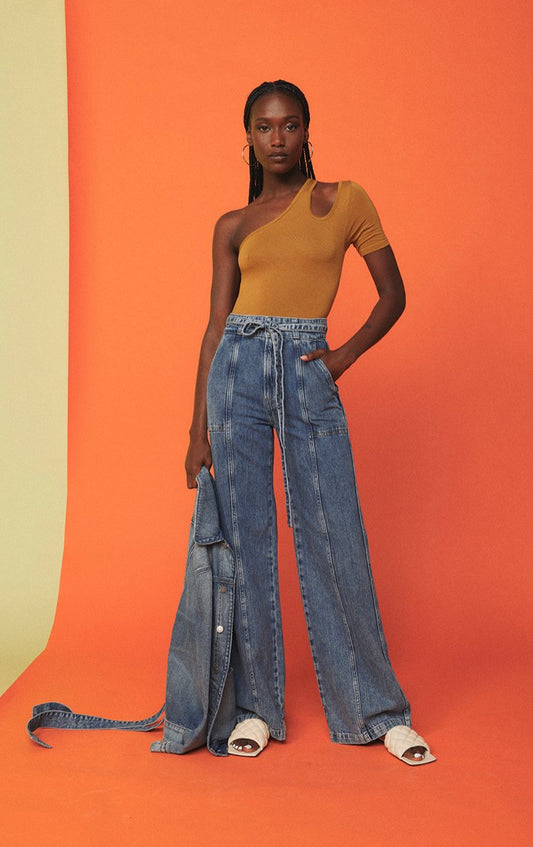 Tie waist wide leg trouser - Heart On A Hanger