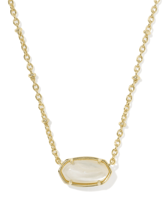 Tiger striped elisa necklace in gold mop - Heart On A Hanger