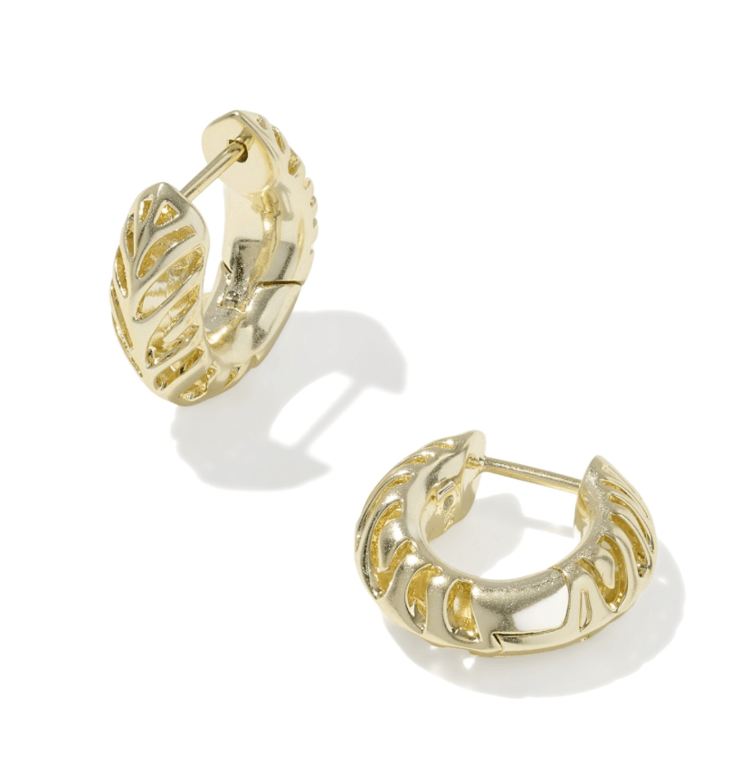 Tiger striped mikki huggie earrings in gold - Heart On A Hanger