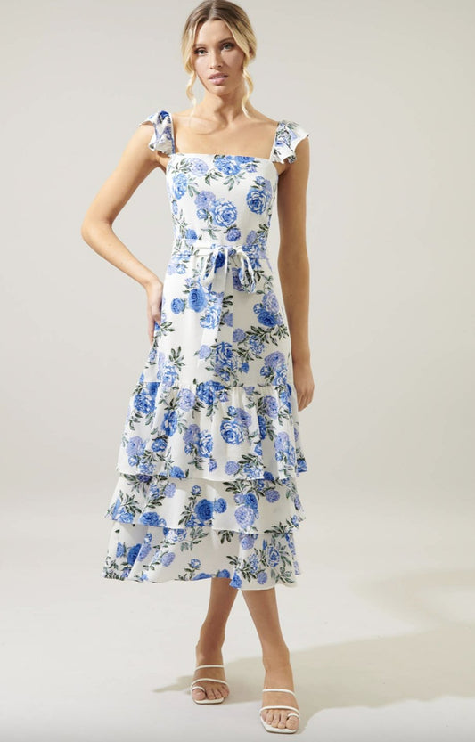Truth Be Told Tiered Midi Dress - Heart On A Hanger