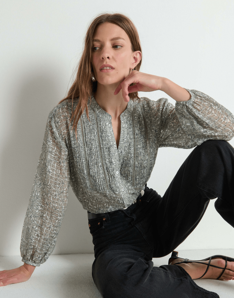 Vella pintucked top - Heart On A Hanger
