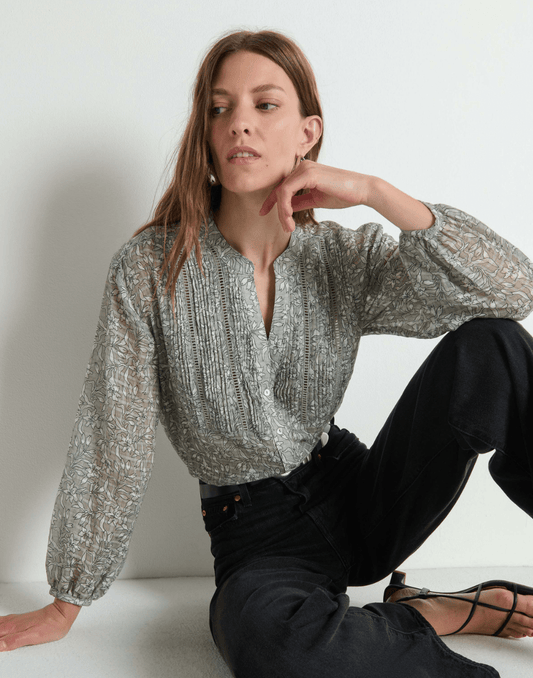 Vella pintucked top - Heart On A Hanger