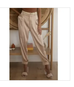 Solid Stretch Satin Pants