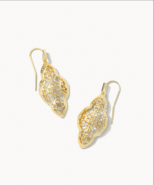 Abbie drop earrings gold metal