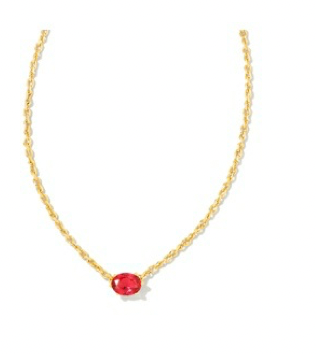Cailin gold red crystal necklace